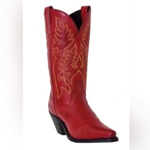 Laredo Women's Red Heeled Cowboy Boots